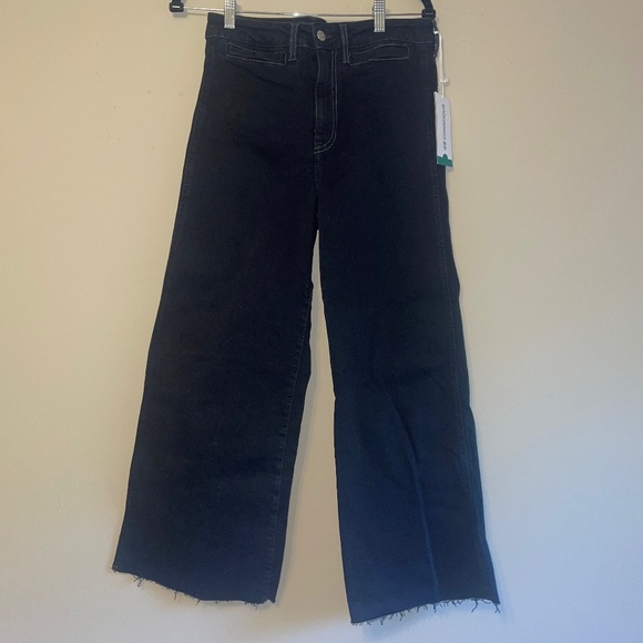 NWT h&m culotte high waist jeans cropped size 8 - Picture 1 of 6